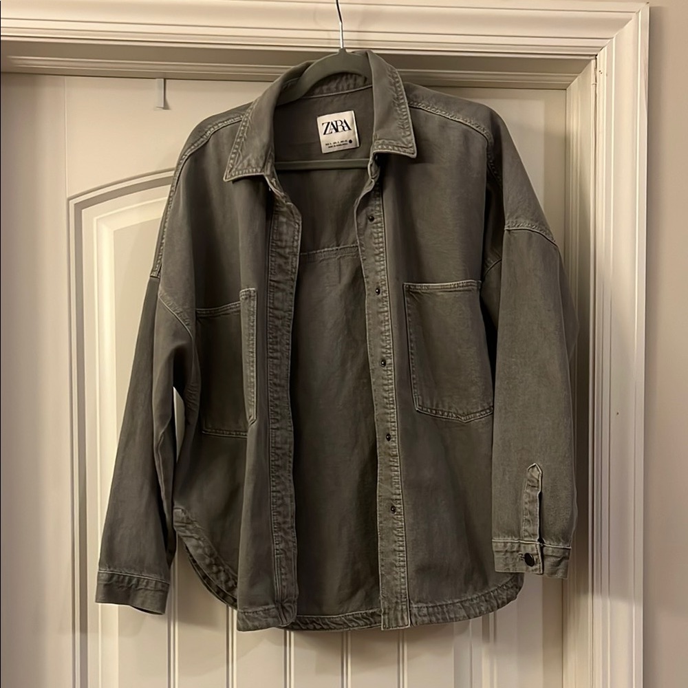 Zara Grey Oversized Jacket